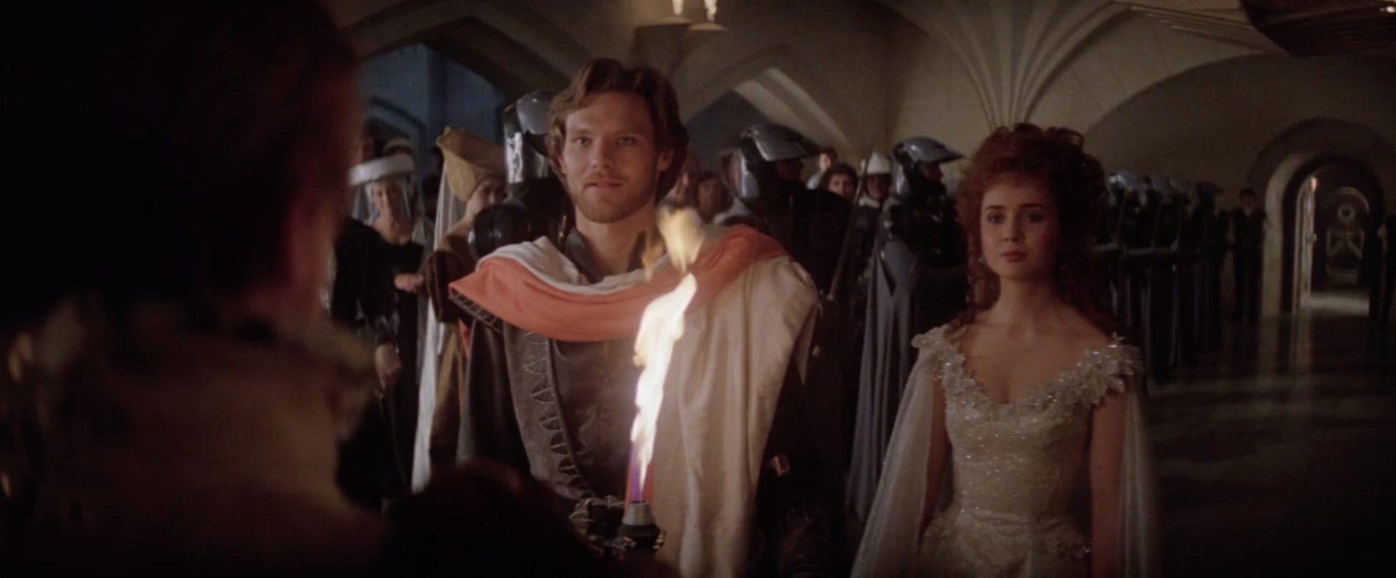 Lysette Anthony and Kenneth Marshall in Krull (1983)