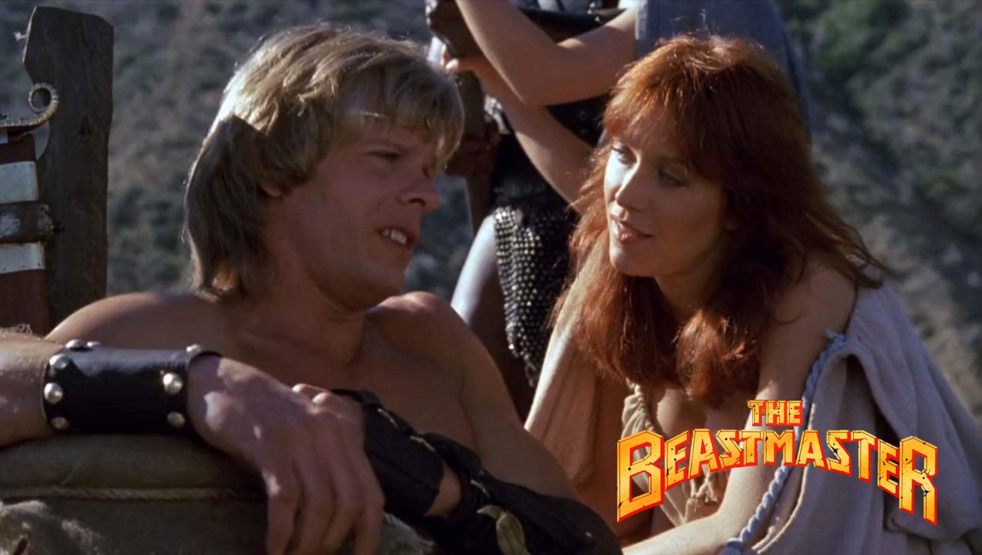 Marc Singer and Tanya Roberts in The Beastmaster (1982)