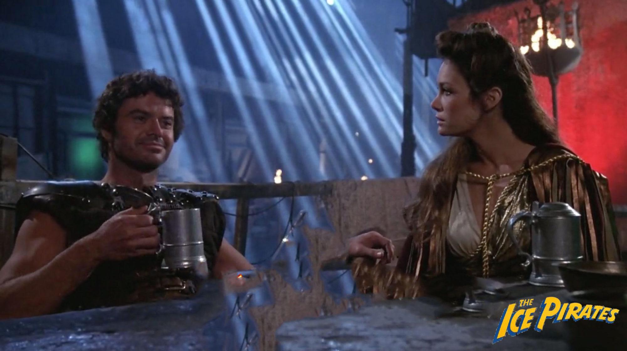Robert Urich and Mary Crosby in The Ice Pirates (1984)