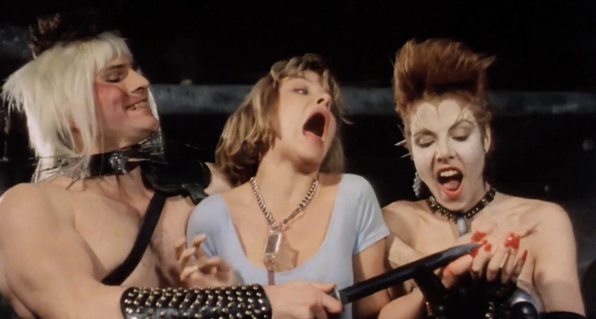 Janelle Brady, Robert Pritchard and Lauren Heather McMahon in Class Of Nuke ‘Em High (1986)