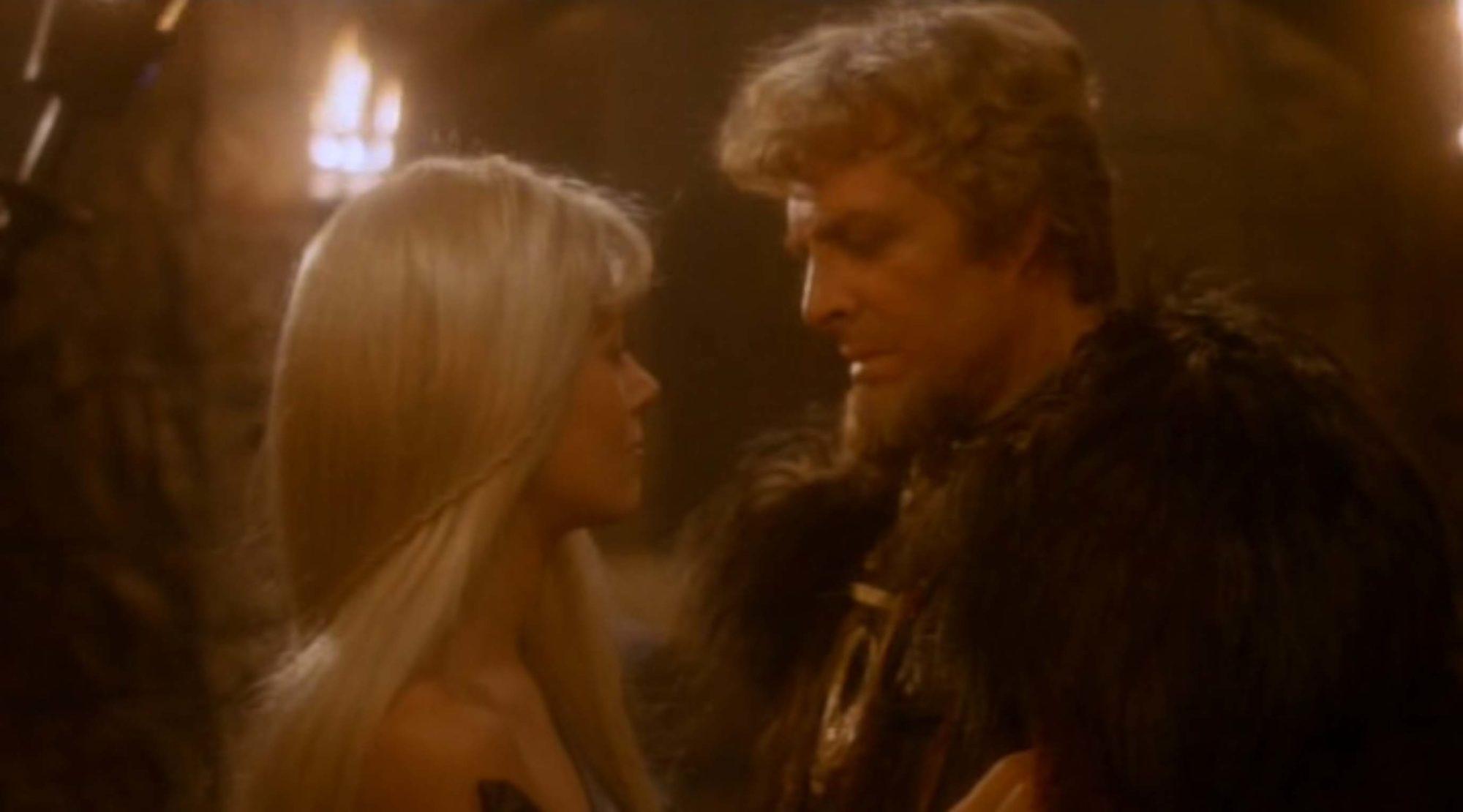 Anna Bjorn and Richard Lynch in The Sword and the Sorcerer (1982)