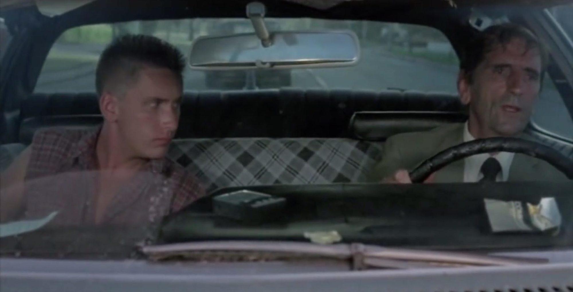 Emilio Estevez and Harry Dean Stanton in Repo Man (1984)