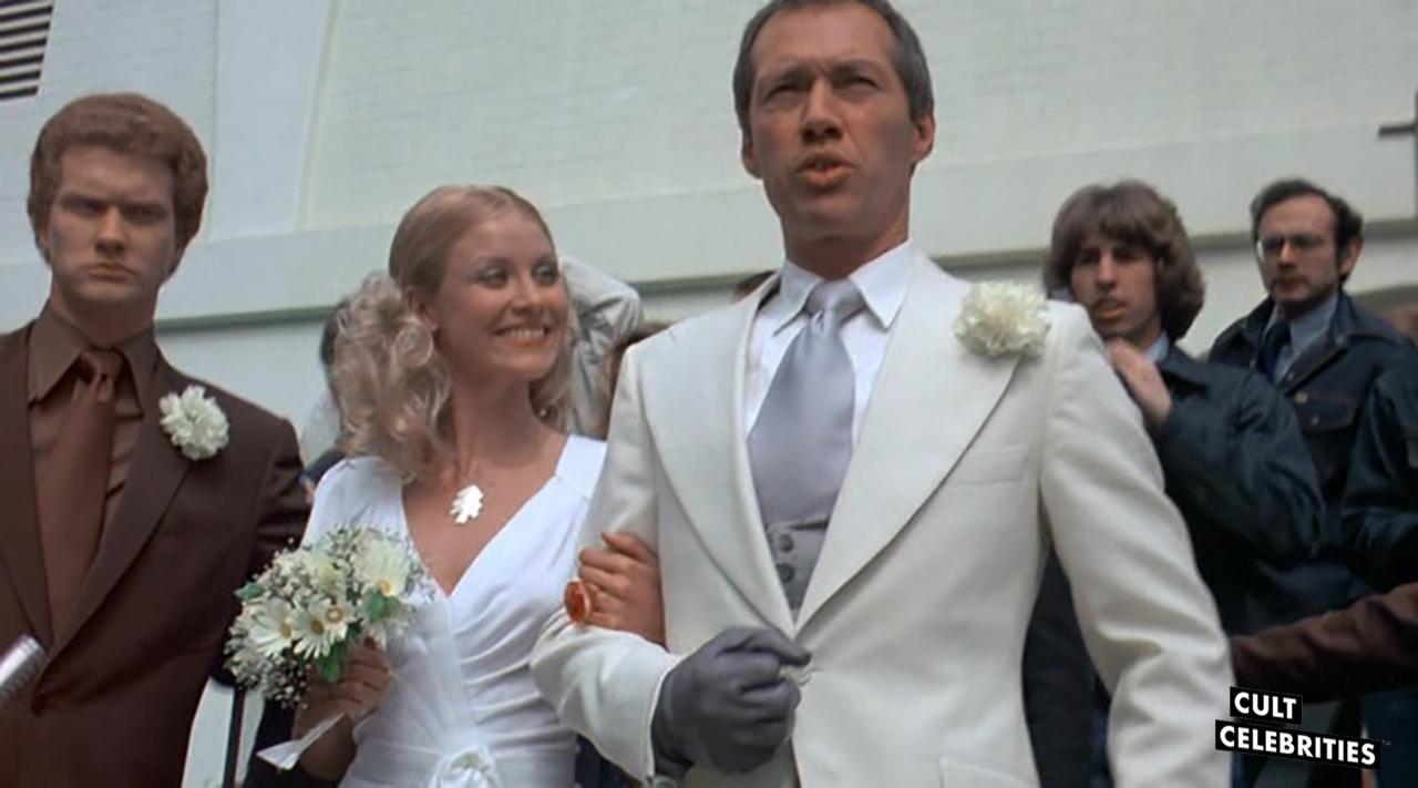 David Carradine and Simone Griffeth in Death Race 2000 (1975)