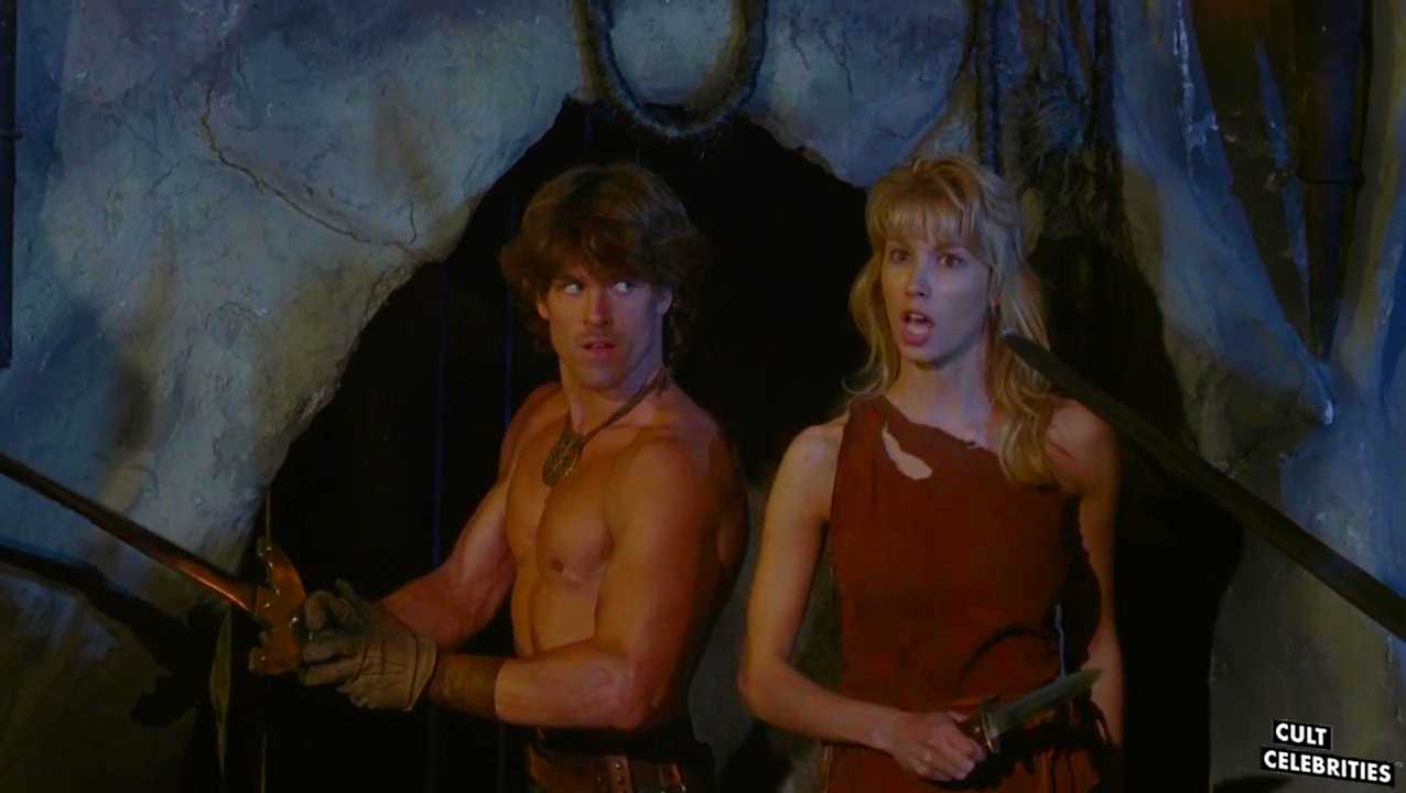 John Terlesky and Monique Gabrielle in Deathstalker II: Duel of the Titans (1987)