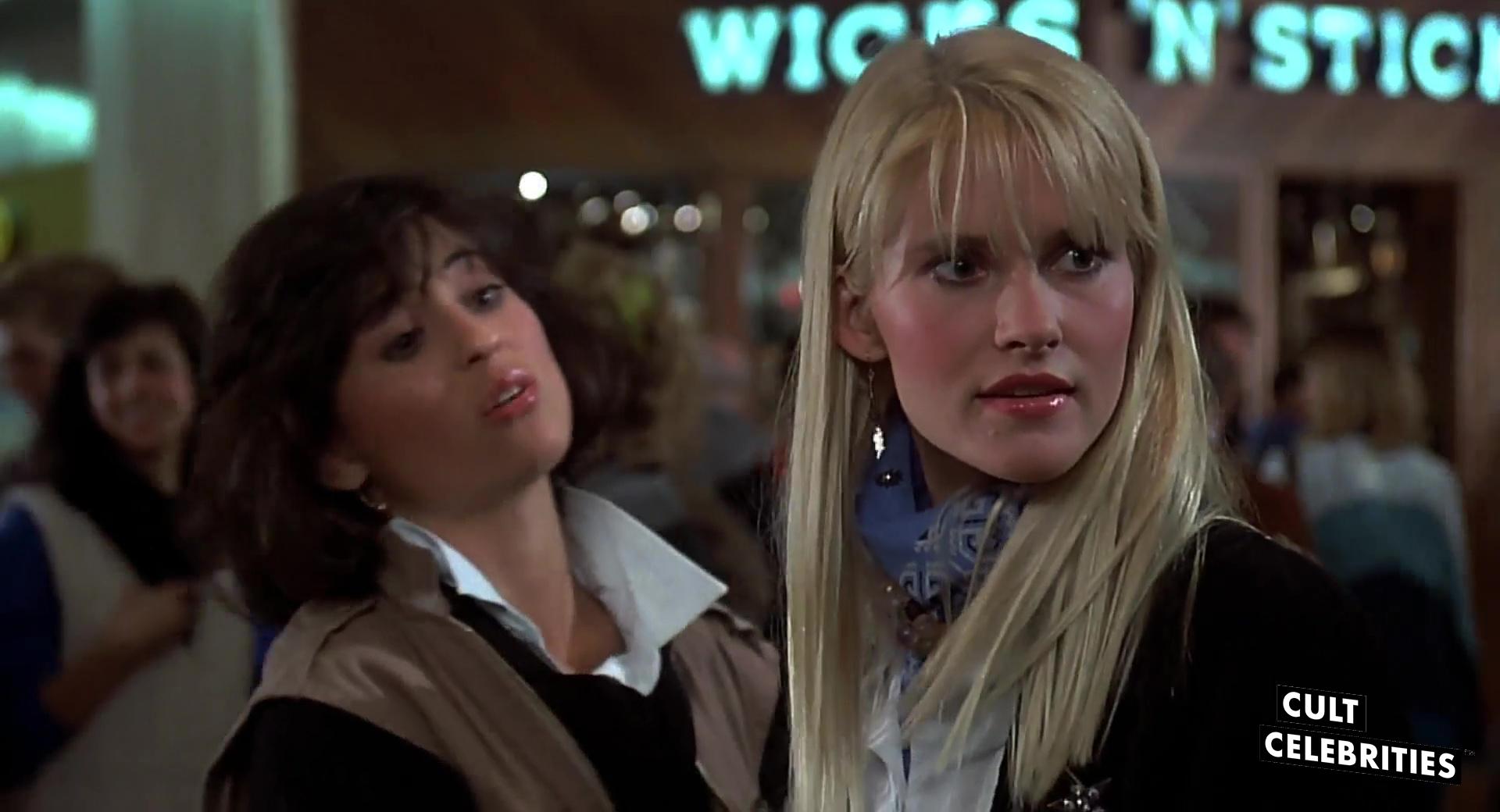 Suzanne Snyder and Judie Aronson in Weird Science (1985) .