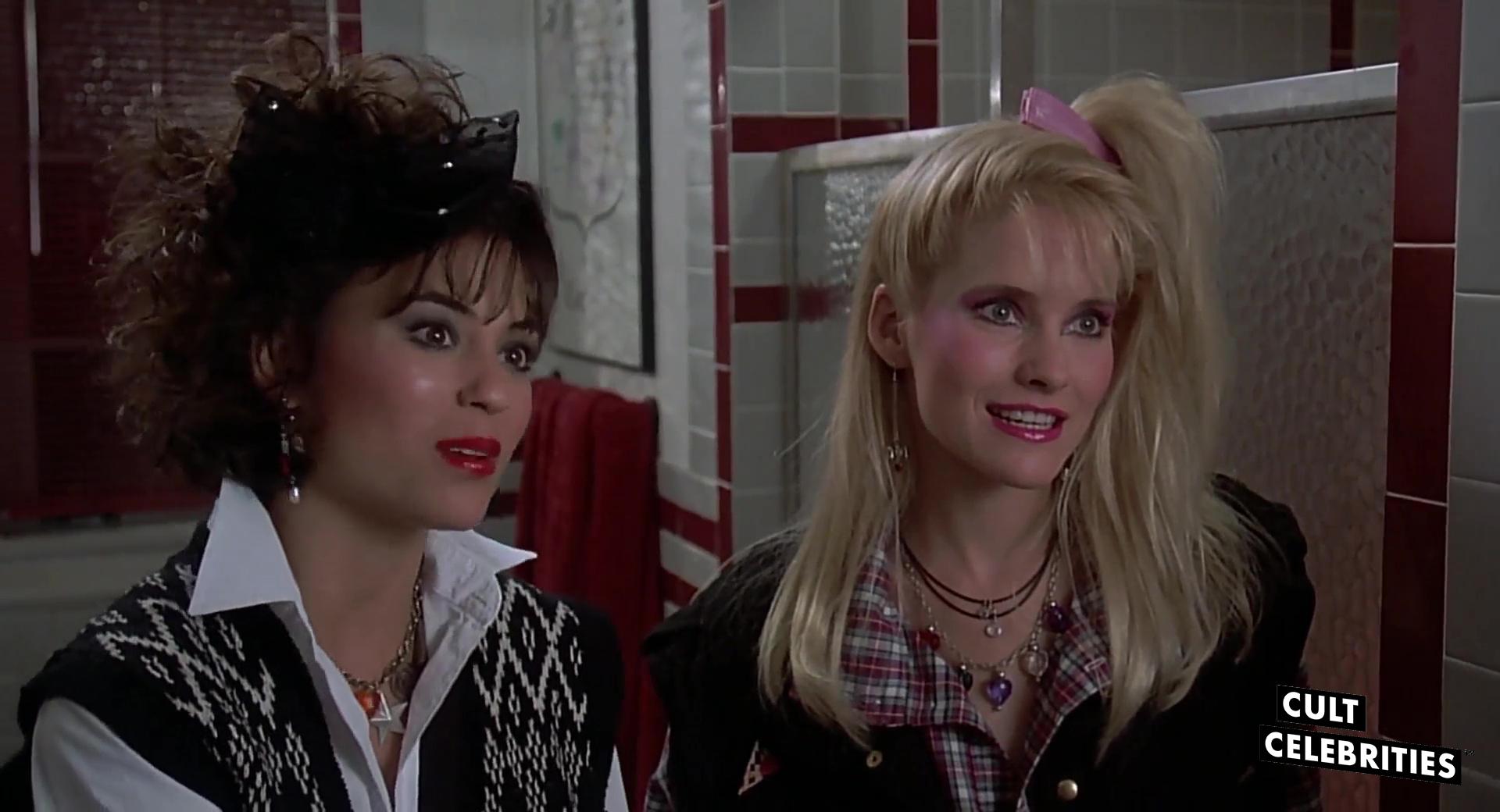 Suzanne Snyder and Judie Aronson in Weird Science (1985)