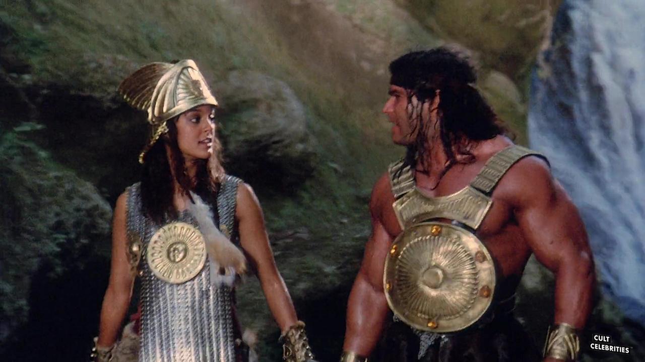 David Paul and Eva La Rue in The Barbarians (1987)