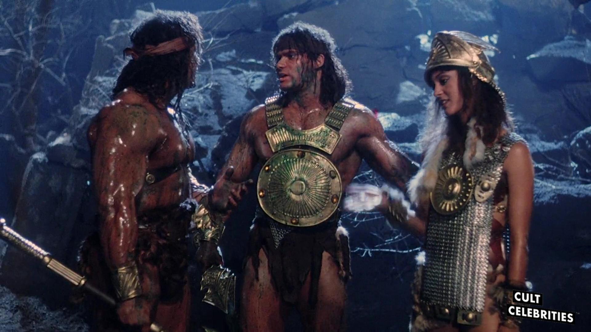 David and Peter Paul with Eva La Rue in The Barbarians (1987)