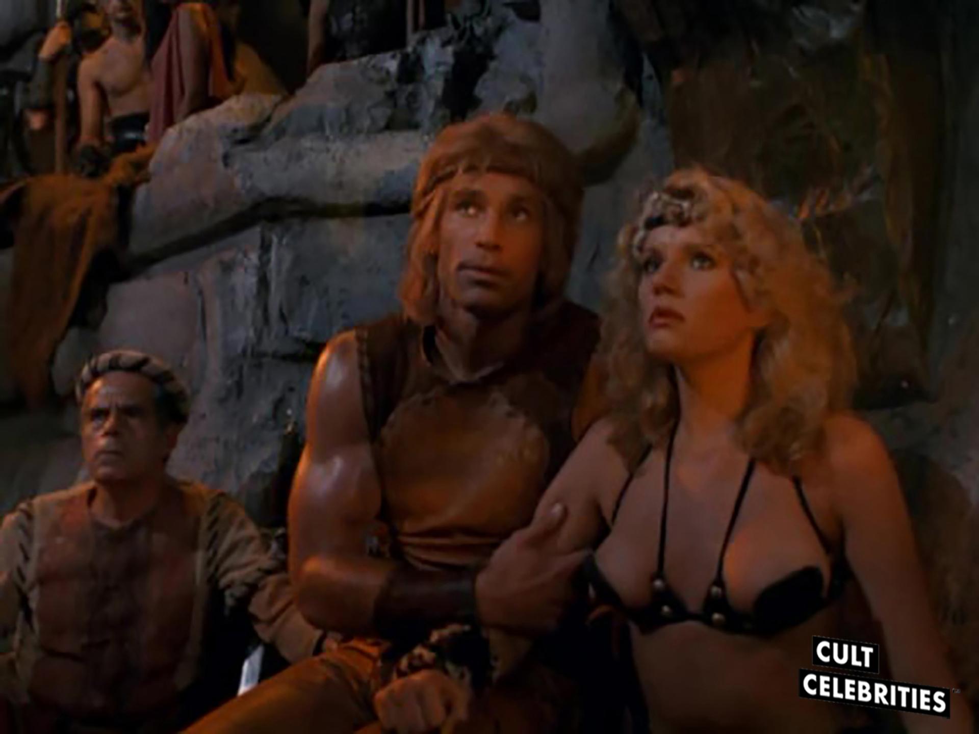 Lana Clarkson and Rick Hill in Deathstalker (1983)