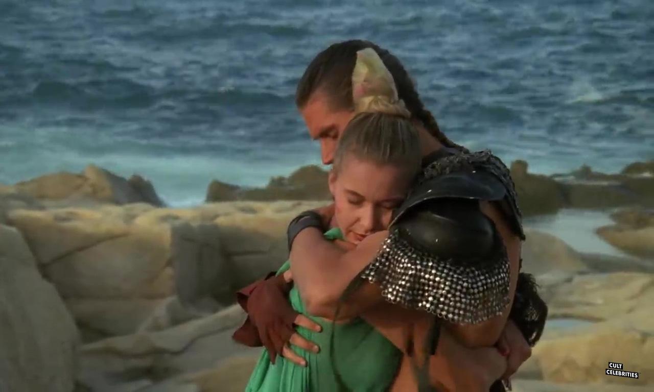 Savina Gersak and Miles O’Keeffe in the 1987 Italian sword & sorcery film Iron Warrior 