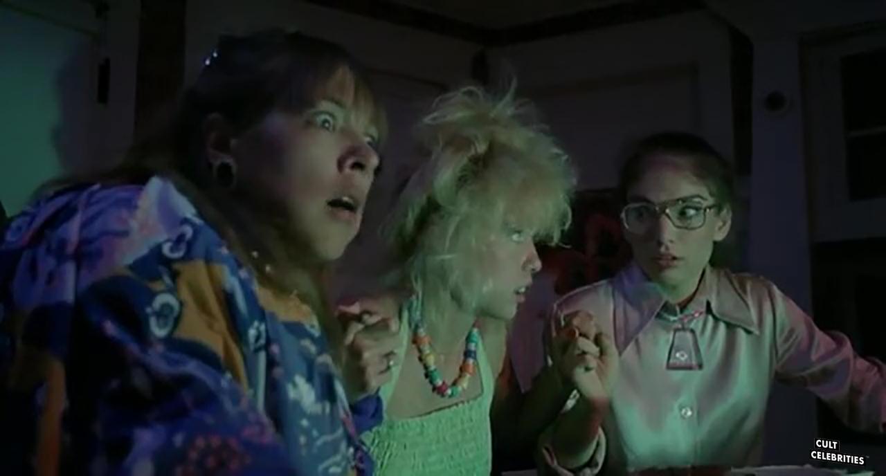 Michelle Bauer, Linnea Quigley, and Brinke Stevens in Nightmare Sisters (1988)