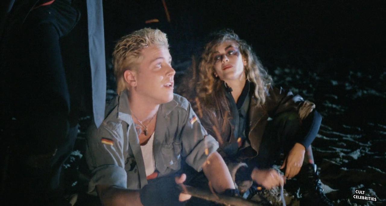 Dawn Wildsmith and Tom Shell in Surf Nazis Must Die (1987)