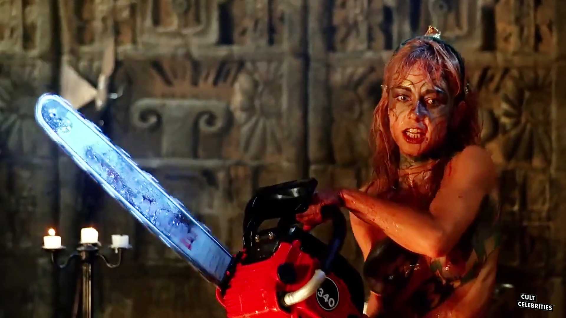 Linnea Quigley in Hollywood Chainsaw Hookers (1988)
