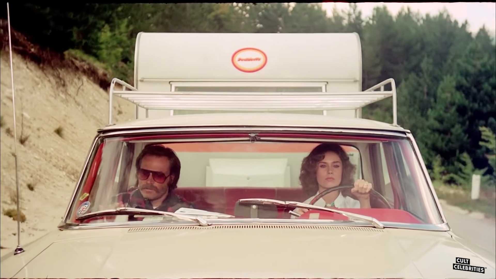 Franco Nero and Corinne Cléry in Hitch-Hike (1977)