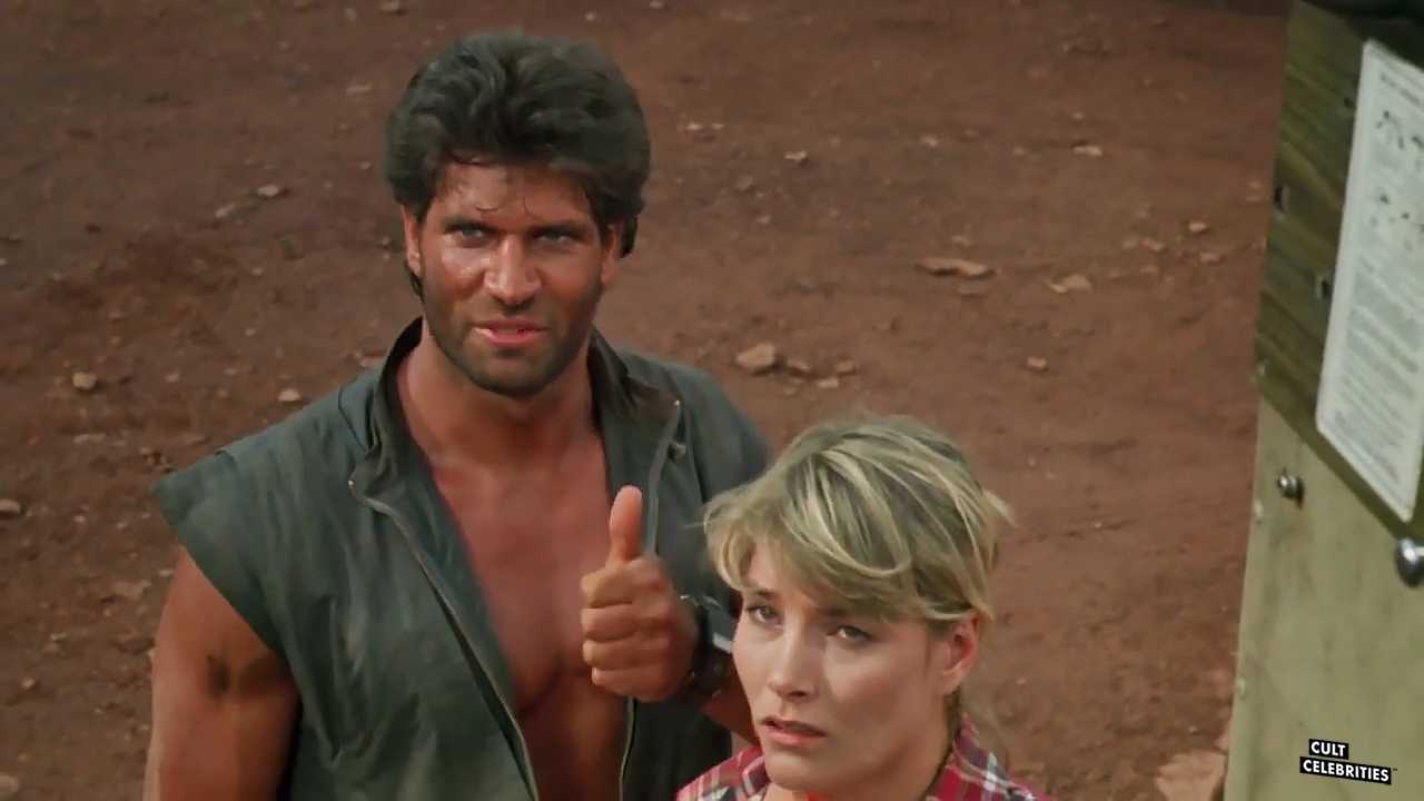 Daniel Greene and Janet Agren in Hands of Steel (1986)