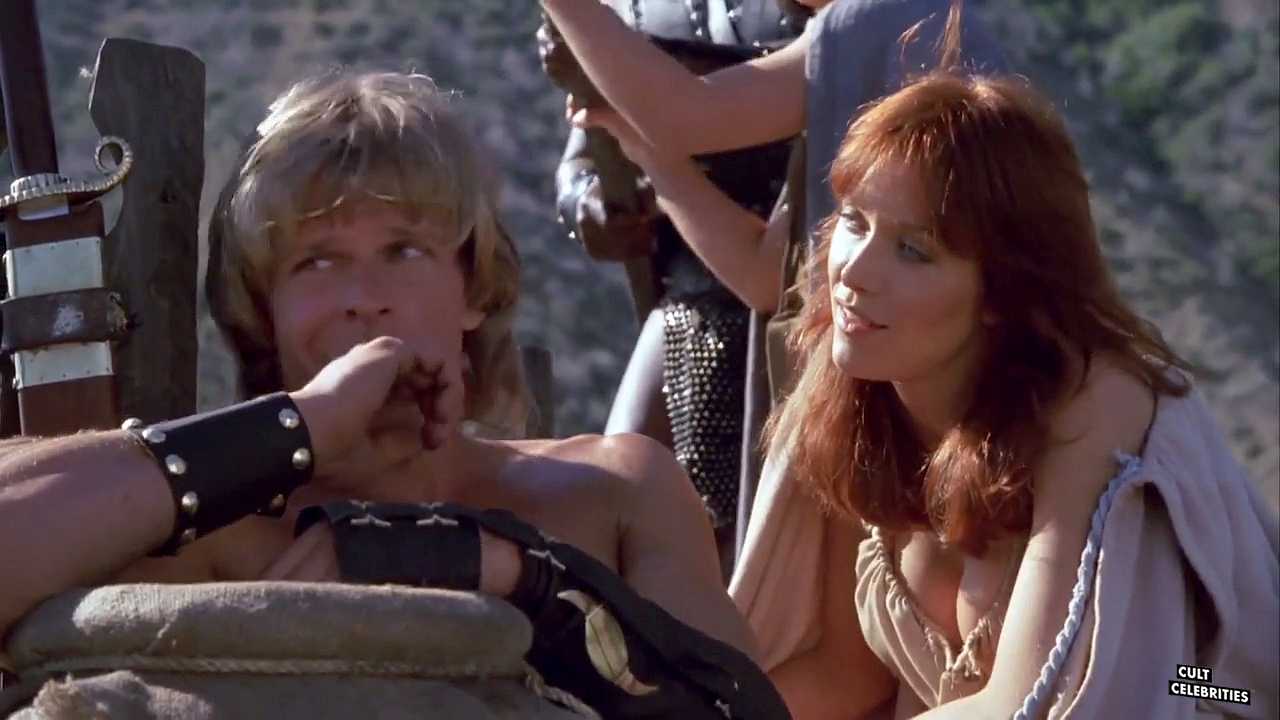 Tanya Roberts and Marc Singer in The Beastmaster (1982)