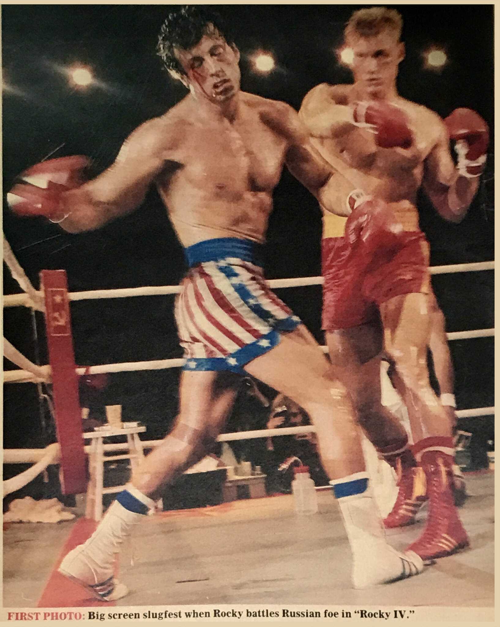 Dolph Lundgren in Rocky IV (1985) as pictured in the National Enquirer